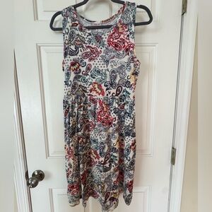 Maurices 24/7 Jersey Knit Paisley Tank Dress, Medium